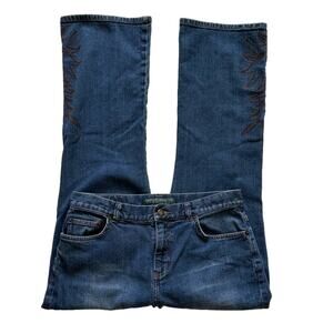 Vintage Lauren Jeans Co. Jeans High Rise Embroidered Accent Boot Cut Denim 10P